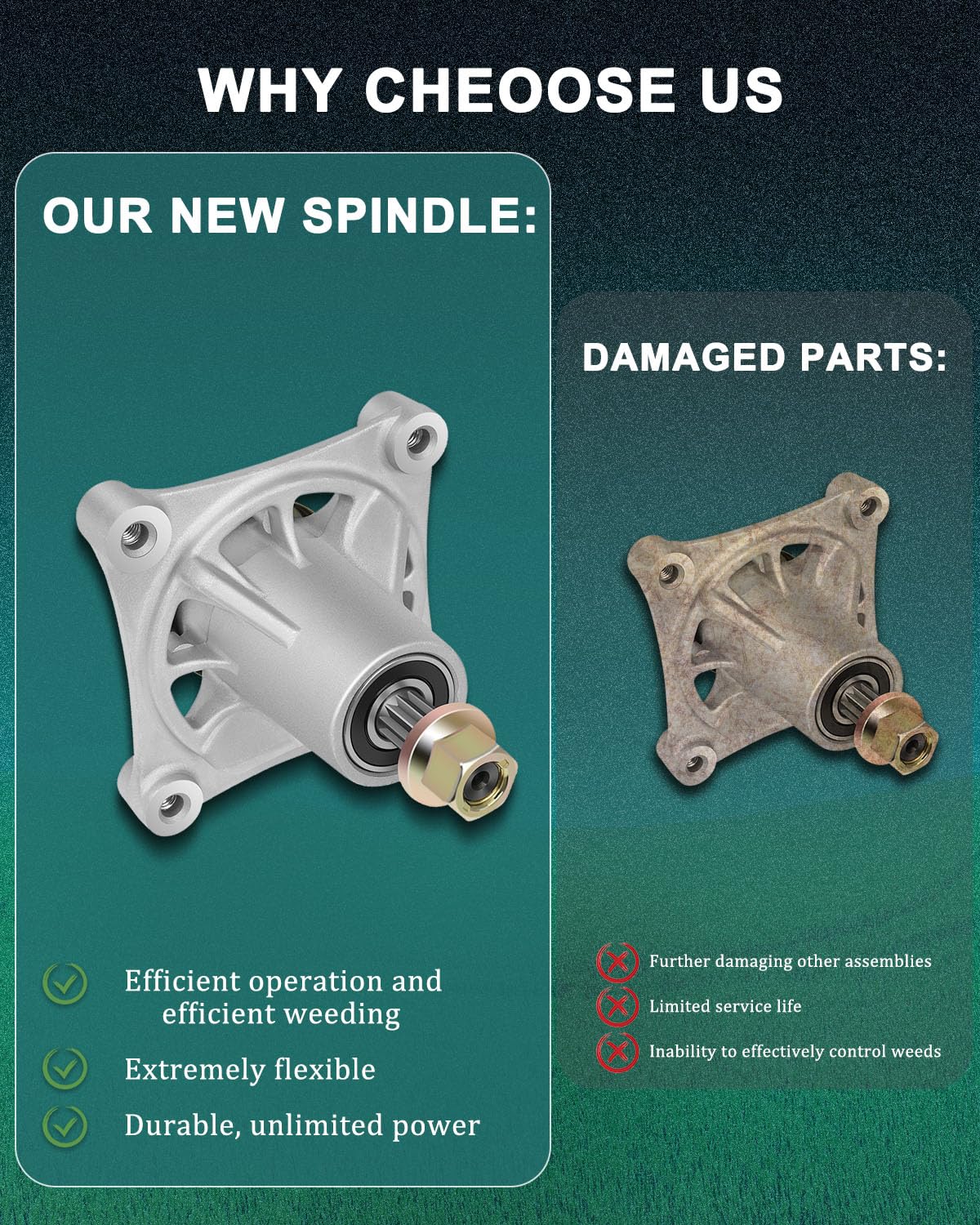 ECCPP Spindle Assembly Pack of 3 Spindle Replaces for Hustler Zero